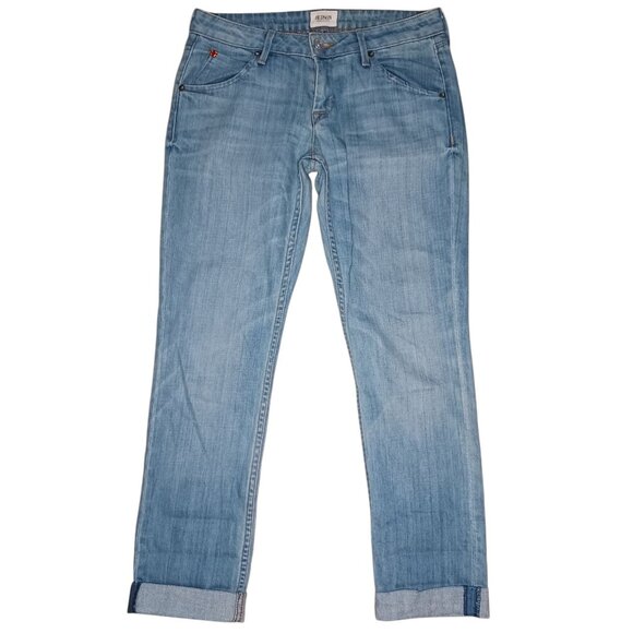 Hudson Bacara Straight Leg Cropped Rolled Cuff Denim Jeans Size 25 Cropped - Picture 2 of 12